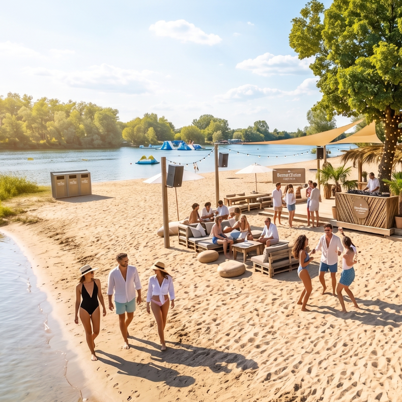 Sandstrand am Bernsteinsee in Velten